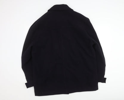 Lakeland Unisex Black Wool Overcoat - Size M