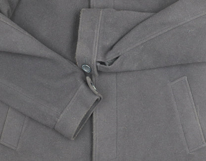 Lakeland Unisex Black Wool Overcoat - Size M