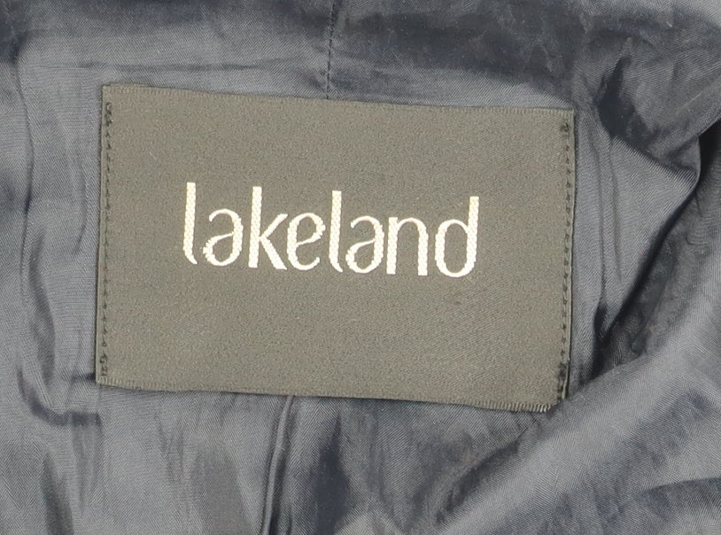 Lakeland Unisex Black Wool Overcoat - Size M