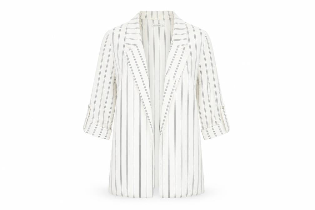 Womens UK Size 8 Stradivarius Regular White Blazer