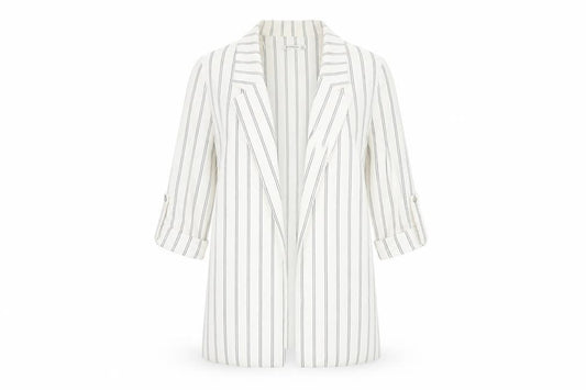 Womens UK Size 8 Stradivarius Regular White Blazer