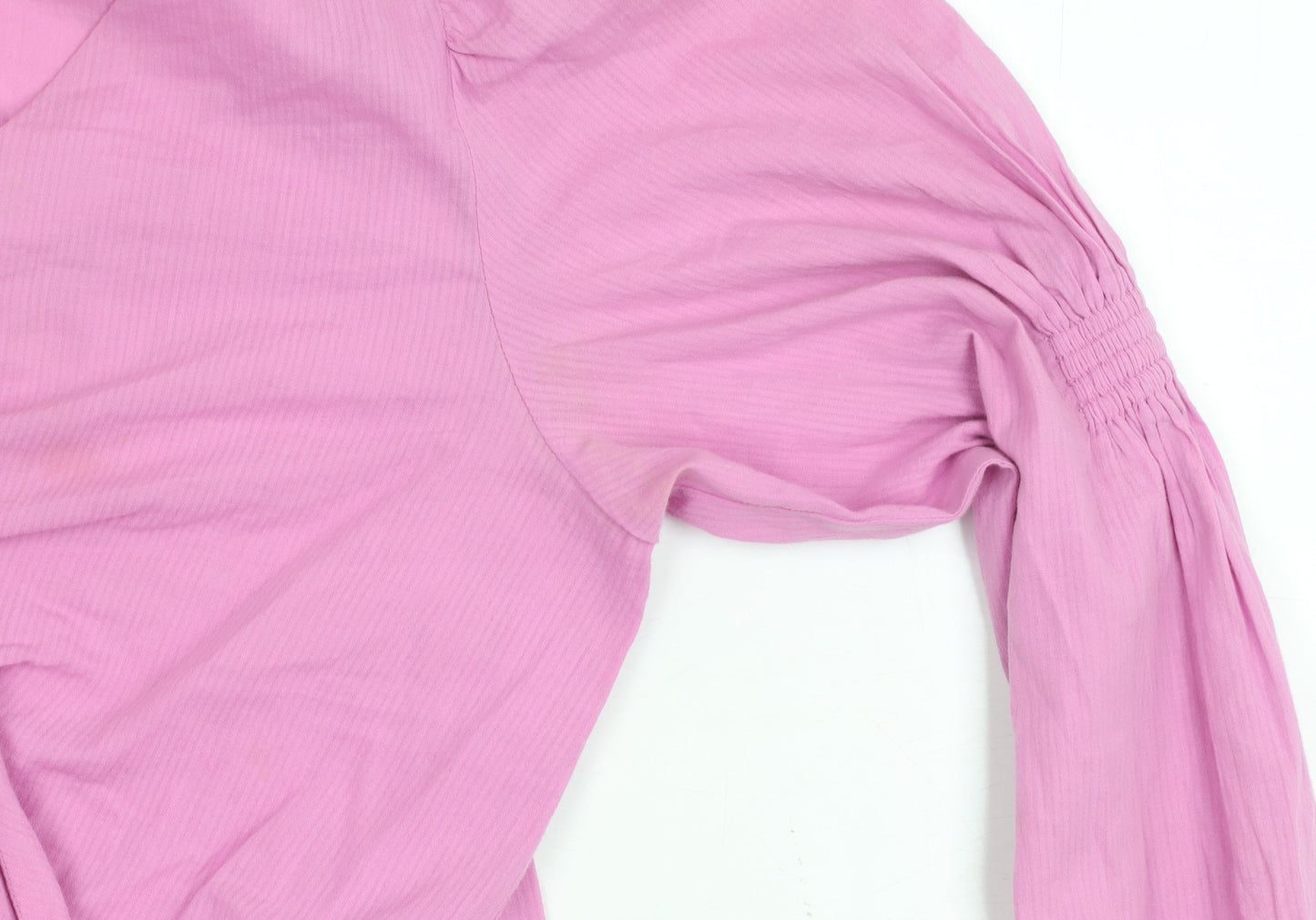 Womens UK Size L VERO MODA Pink Wrap Blouse