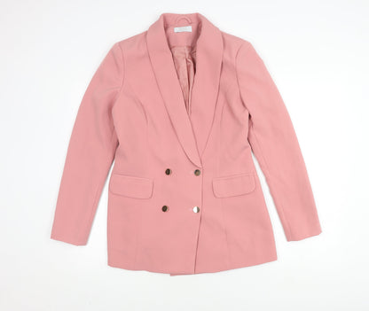 Quiz Women's Pink Double-Breasted Blazer UK 12