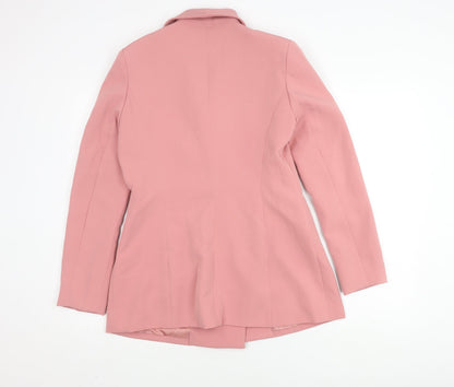 Quiz Women's Pink Double-Breasted Blazer UK 12