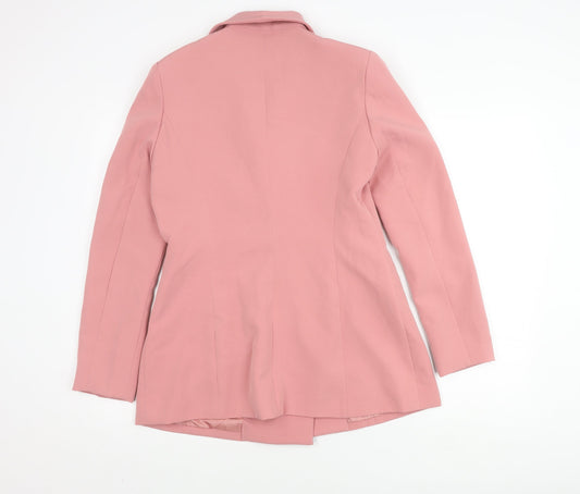 Quiz Women's Pink Double-Breasted Blazer UK 12