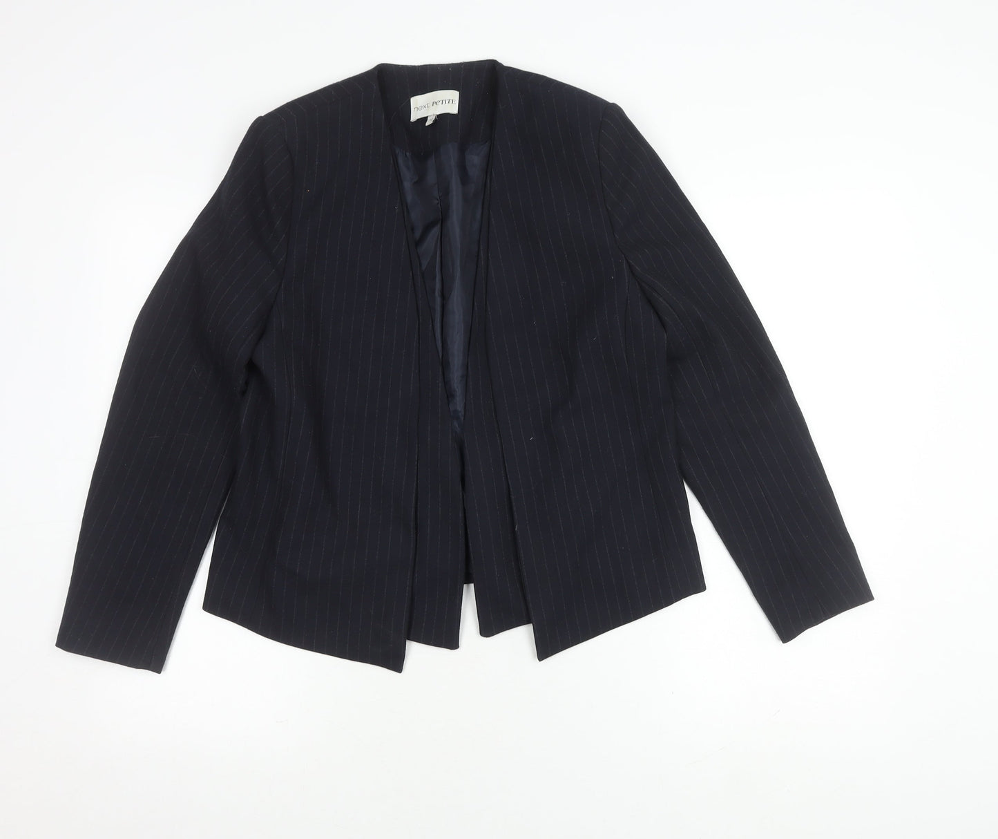 Next Women's Black Petite Pinstripe Blazer, Size 14