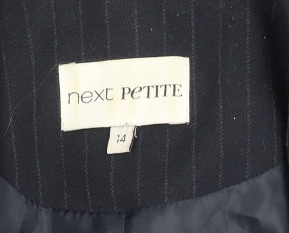 Next Women's Black Petite Pinstripe Blazer, Size 14