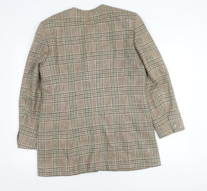 Liz Claiborne Beige Plaid Blazer for Women Size 16