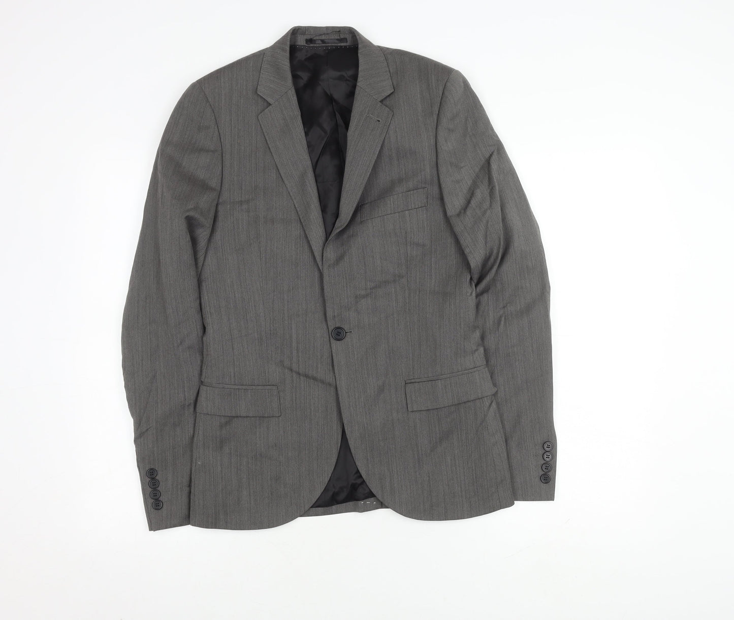 Mens UK Size 34 Topman Regular Grey Suit Jacket