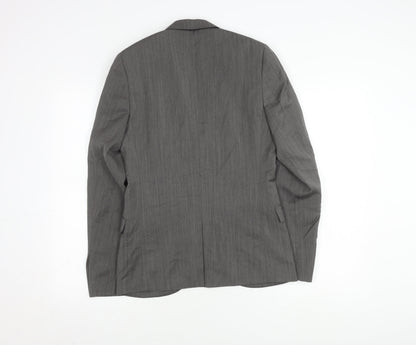 Mens UK Size 34 Topman Regular Grey Suit Jacket