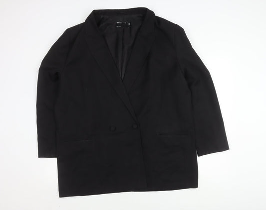ASOS Design Women's Black Blazer UK 18 Double-Breasted