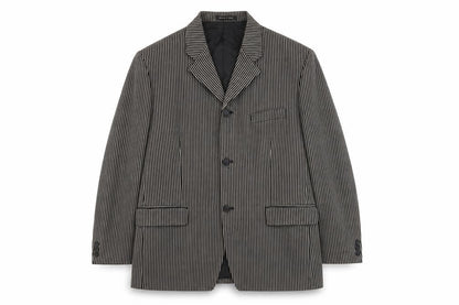 Woods & Gray Men's Black Striped Blazer Large