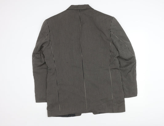 Woods & Gray Men's Black Striped Blazer Large
