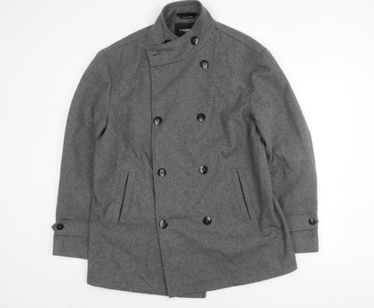 Mens UK Size 4 Peter Werth Grey Pea Coat