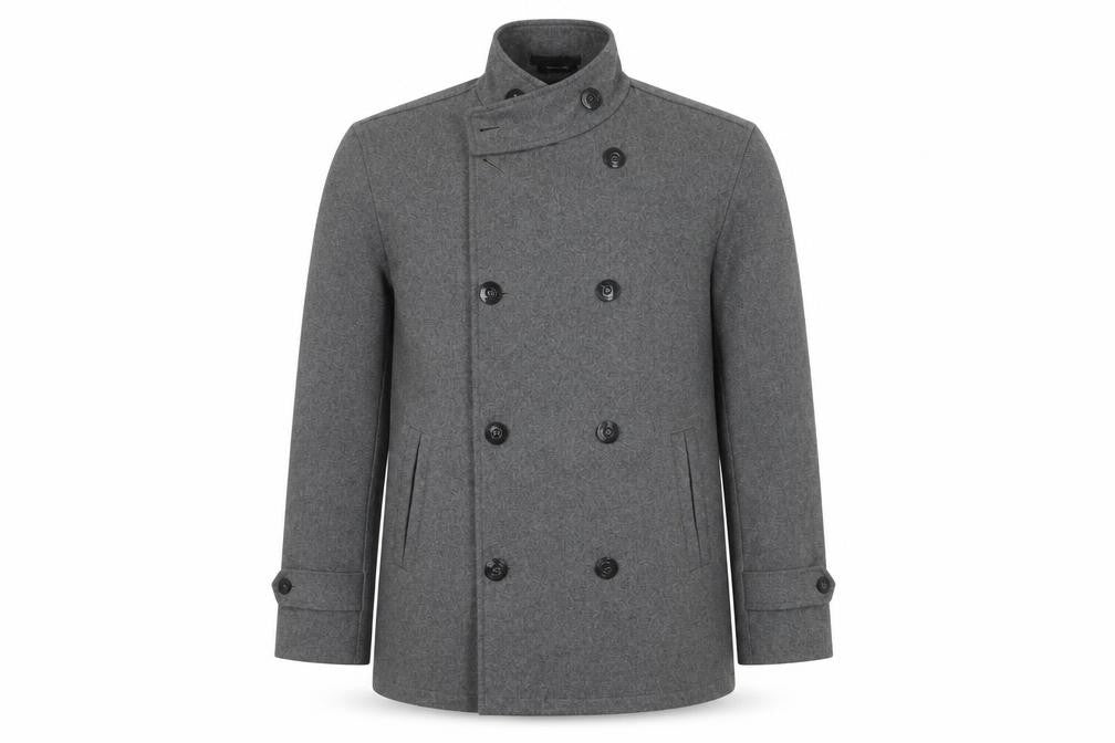 Mens UK Size 4 Peter Werth Grey Pea Coat