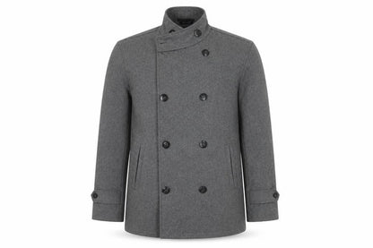 Mens UK Size 4 Peter Werth Grey Pea Coat