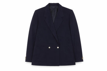 Marks and Spencer Women's Blue Blazer, Size 14, Double-Breasted
