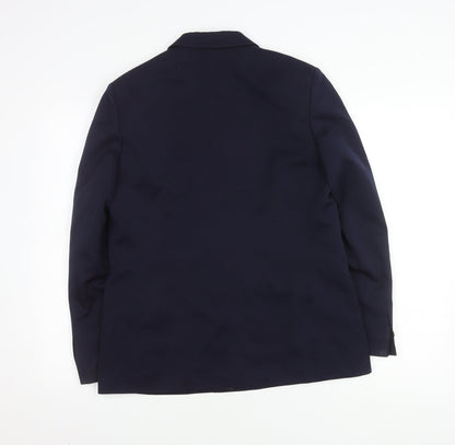 Marks and Spencer Women's Blue Blazer, Size 14, Double-Breasted