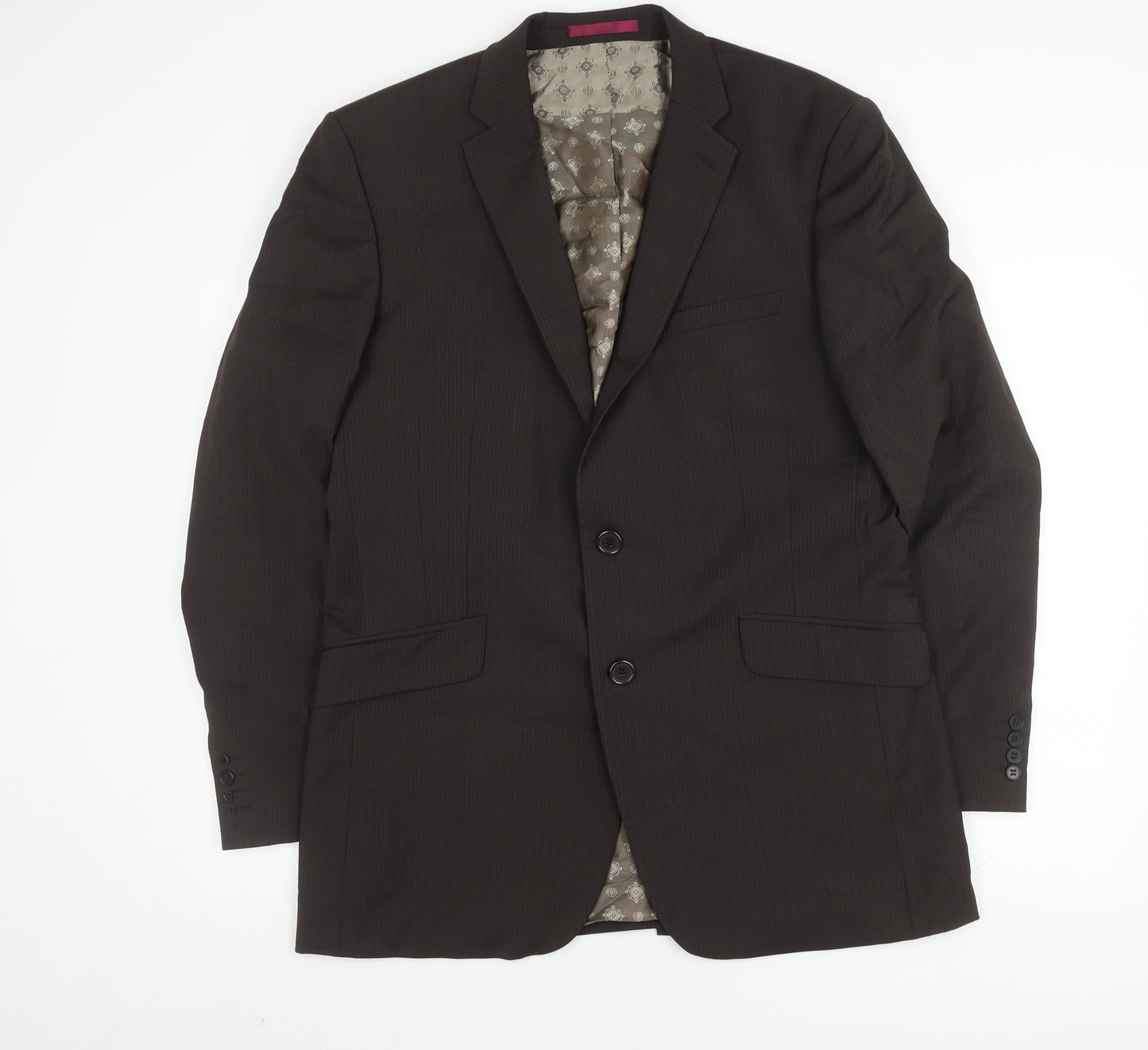 Mens UK Size 42 Limehaus Regular Brown Suit Jacket