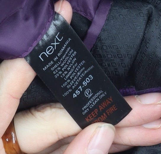 Womens UK Size M NEXT Black Military Jacket