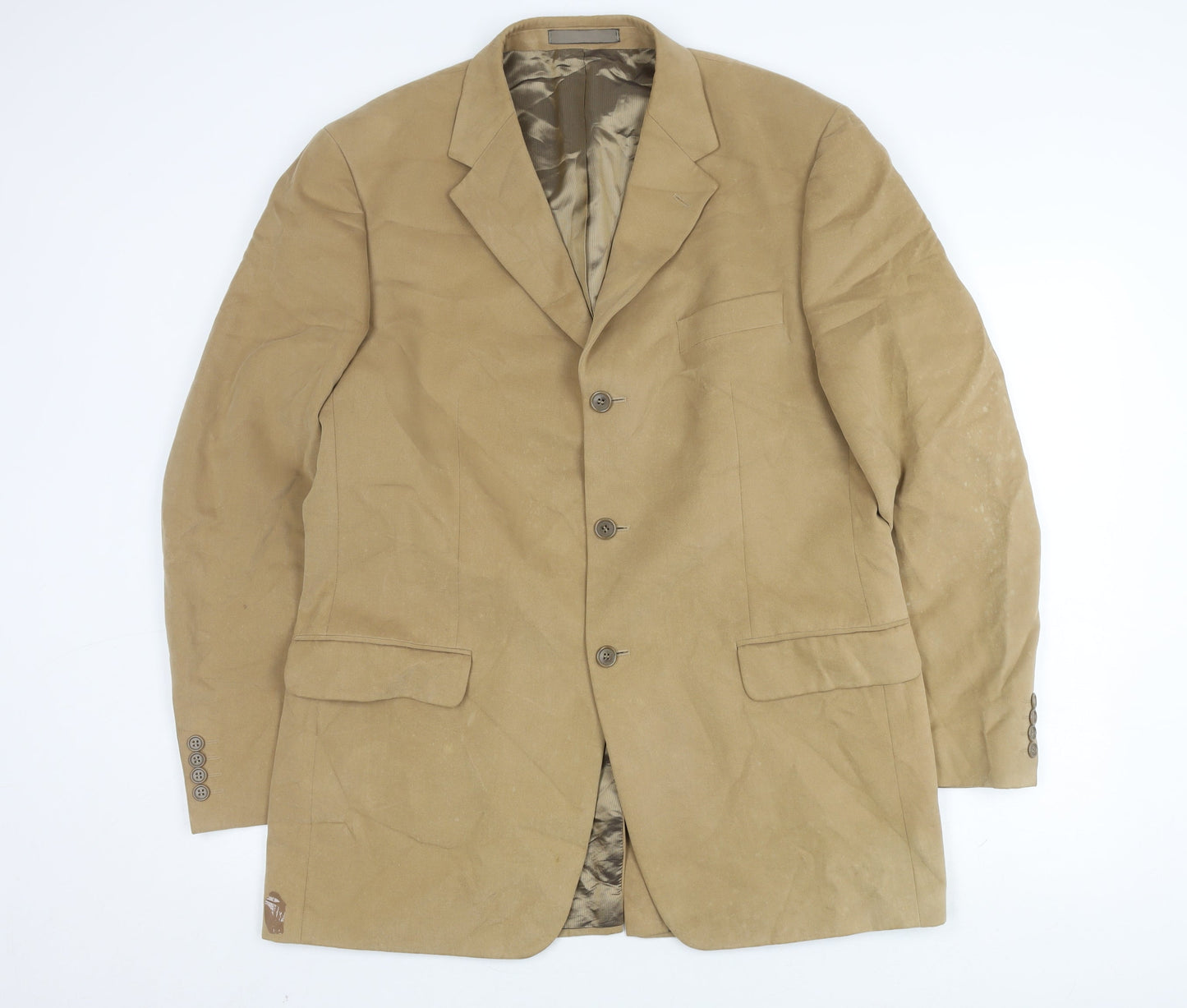 Mens UK Size 42 Marks and Spencer Regular Beige Suit Jacket