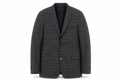 The Kooples Men's Grey Fitted Plaid Jacket UK 40
