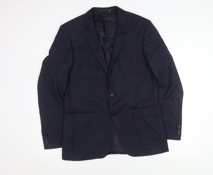 Mens UK Size 40 HUGO BOSS Regular Blue Suit Jacket