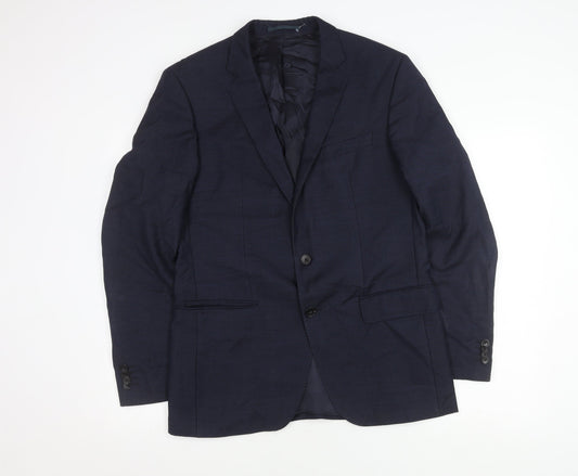 Mens UK Size 40 HUGO BOSS Regular Blue Suit Jacket