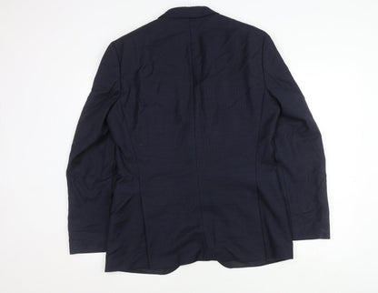 Mens UK Size 40 HUGO BOSS Regular Blue Suit Jacket