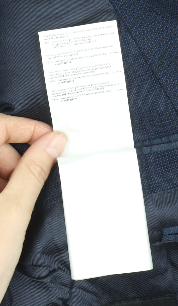 Mens UK Size 40 HUGO BOSS Regular Blue Suit Jacket