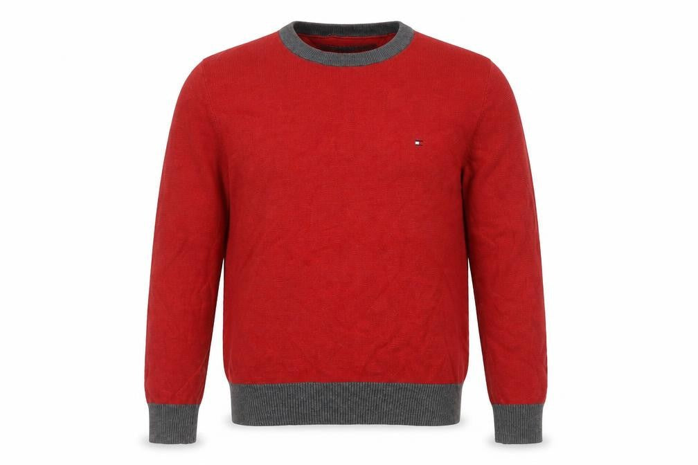 Mens UK Size S Tommy Hilfiger Red Pullover Jumper