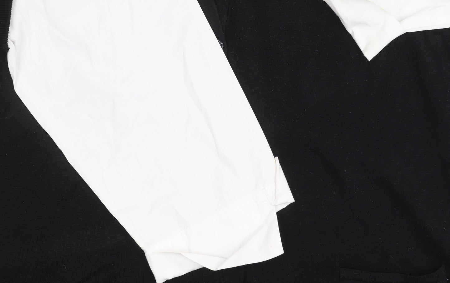 EWM Women’s Black White Blouse, Plus Size 22-24, Collared