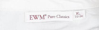 EWM Women’s Black White Blouse, Plus Size 22-24, Collared