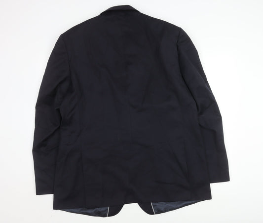 Mens UK Size 44 Pierre Cardin Regular Blue Suit Jacket