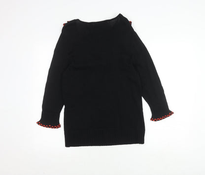 Chesca Women's Black V-Neck Jumper, Size 13