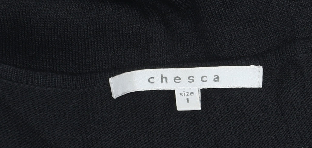 Chesca Women's Black V-Neck Jumper, Size 13