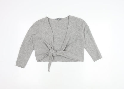 Womens UK Size 14 Laura Ashley Grey Cardigan Jumper
