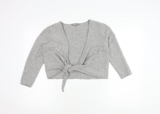 Womens UK Size 14 Laura Ashley Grey Cardigan Jumper