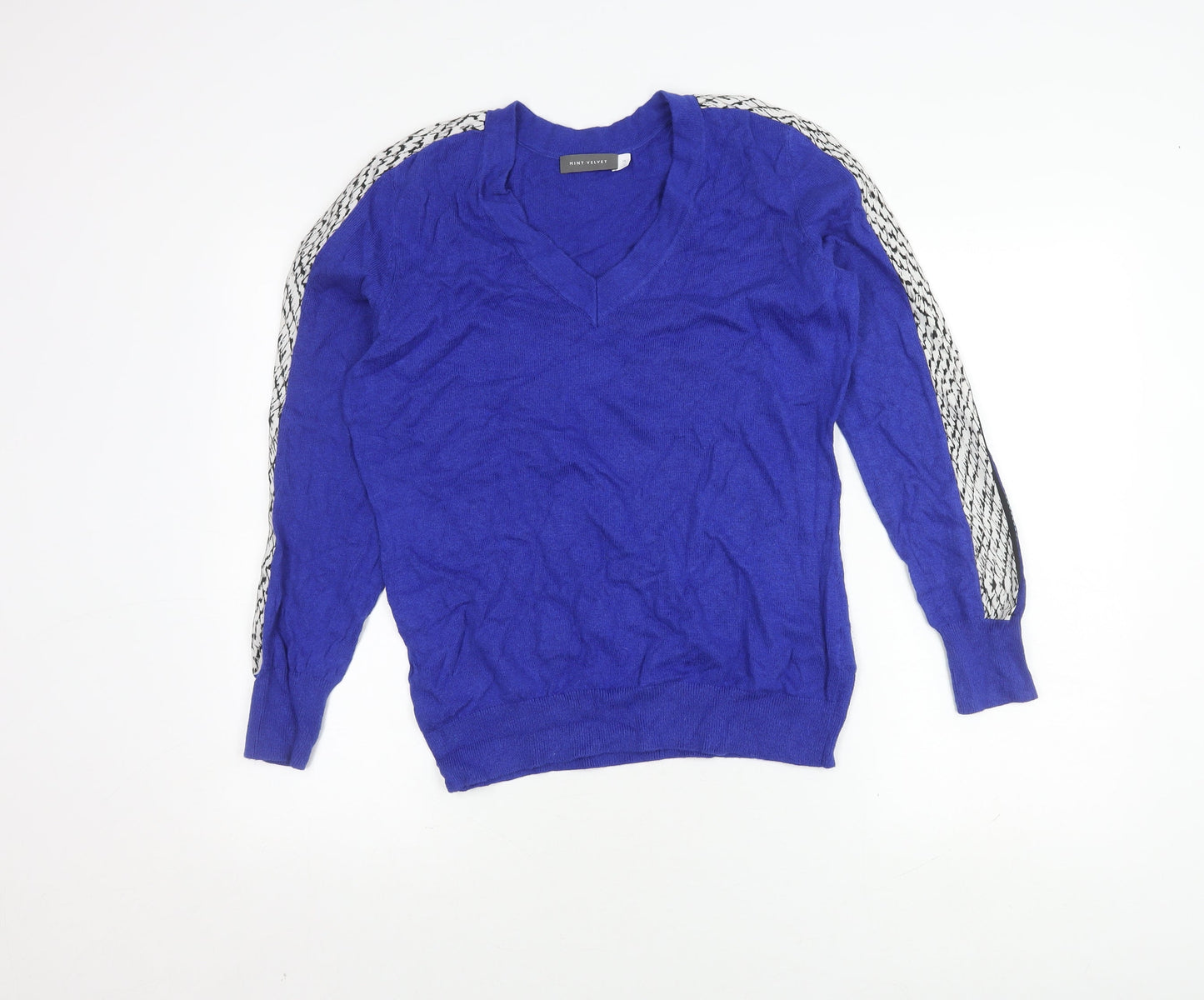 Womens UK Size M Mint Velvet Blue Pullover Jumper