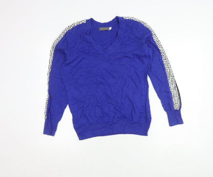 Womens UK Size M Mint Velvet Blue Pullover Jumper