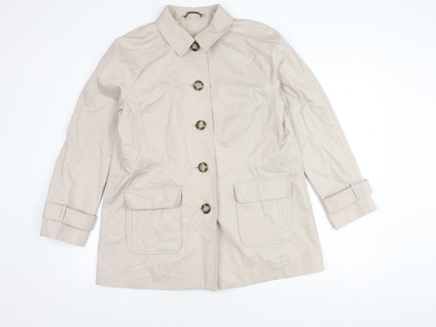 Womens UK Size 10 Viyella Beige Basic Jacket