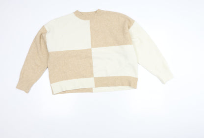 Womens UK Size 12 MNG Beige Pullover Jumper