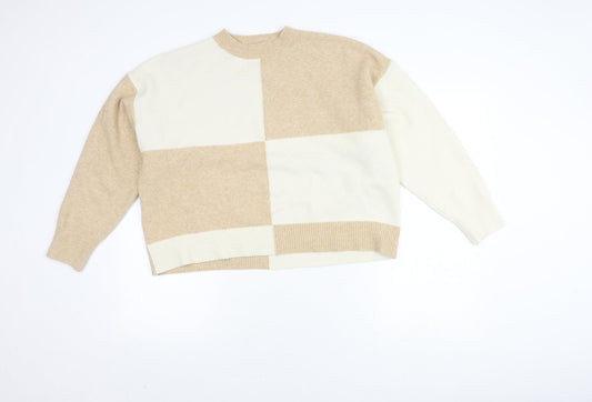Womens UK Size 12 MNG Beige Pullover Jumper