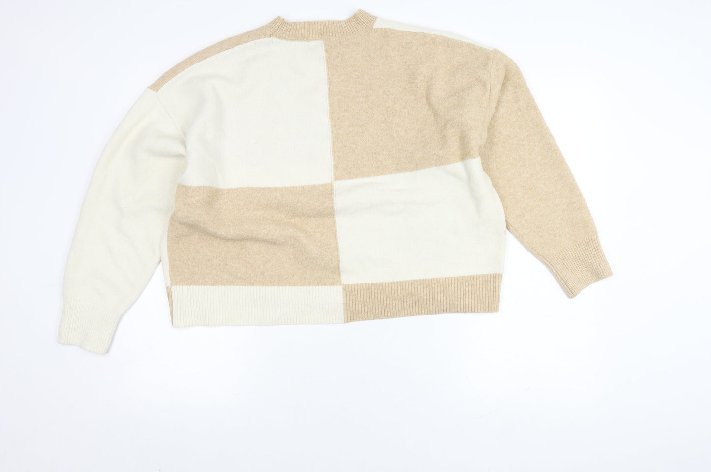 Womens UK Size 12 MNG Beige Pullover Jumper