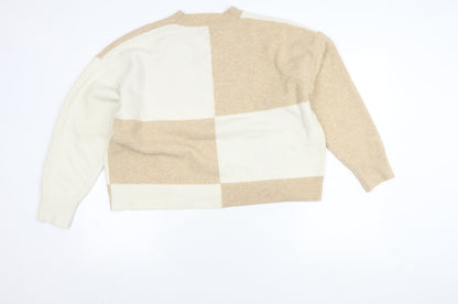 Womens UK Size 12 MNG Beige Pullover Jumper