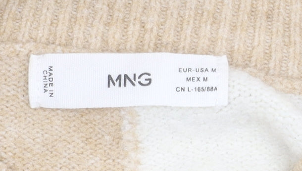 Womens UK Size 12 MNG Beige Pullover Jumper