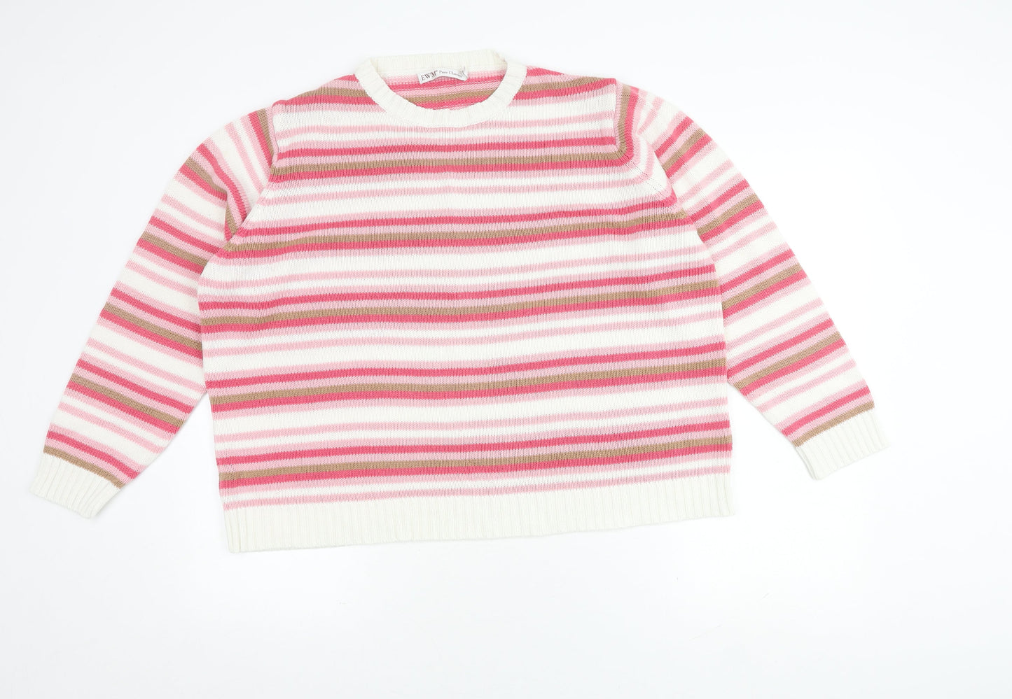 Womens UK Size XL EWM Pure Classics Multicoloured Pullover Jumper