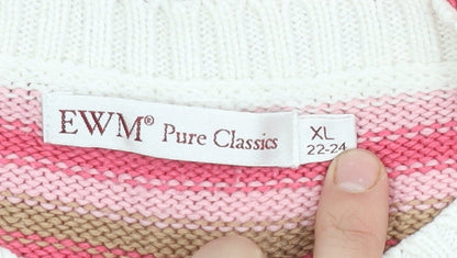 Womens UK Size XL EWM Pure Classics Multicoloured Pullover Jumper