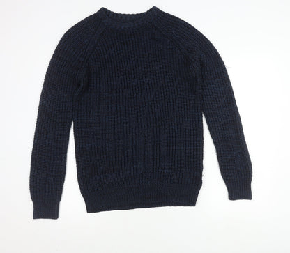 Brave Soul Men's Blue Pullover Jumper, Medium