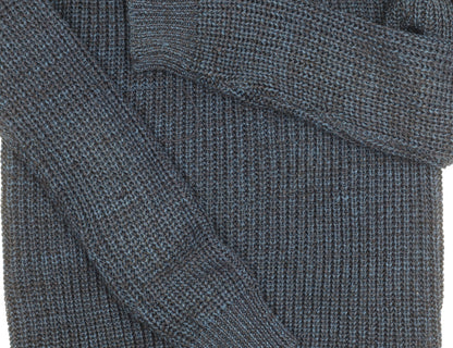 Brave Soul Men's Blue Pullover Jumper, Medium